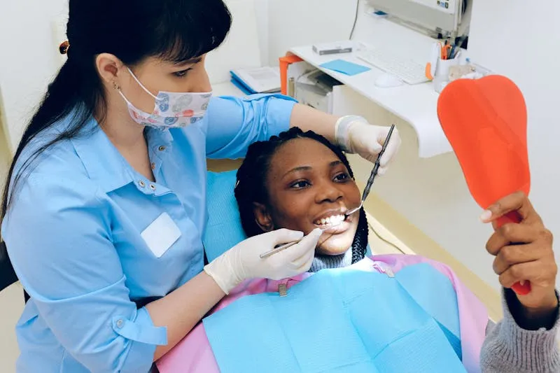 Dentist explaining treatment options to patient